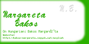 margareta bakos business card